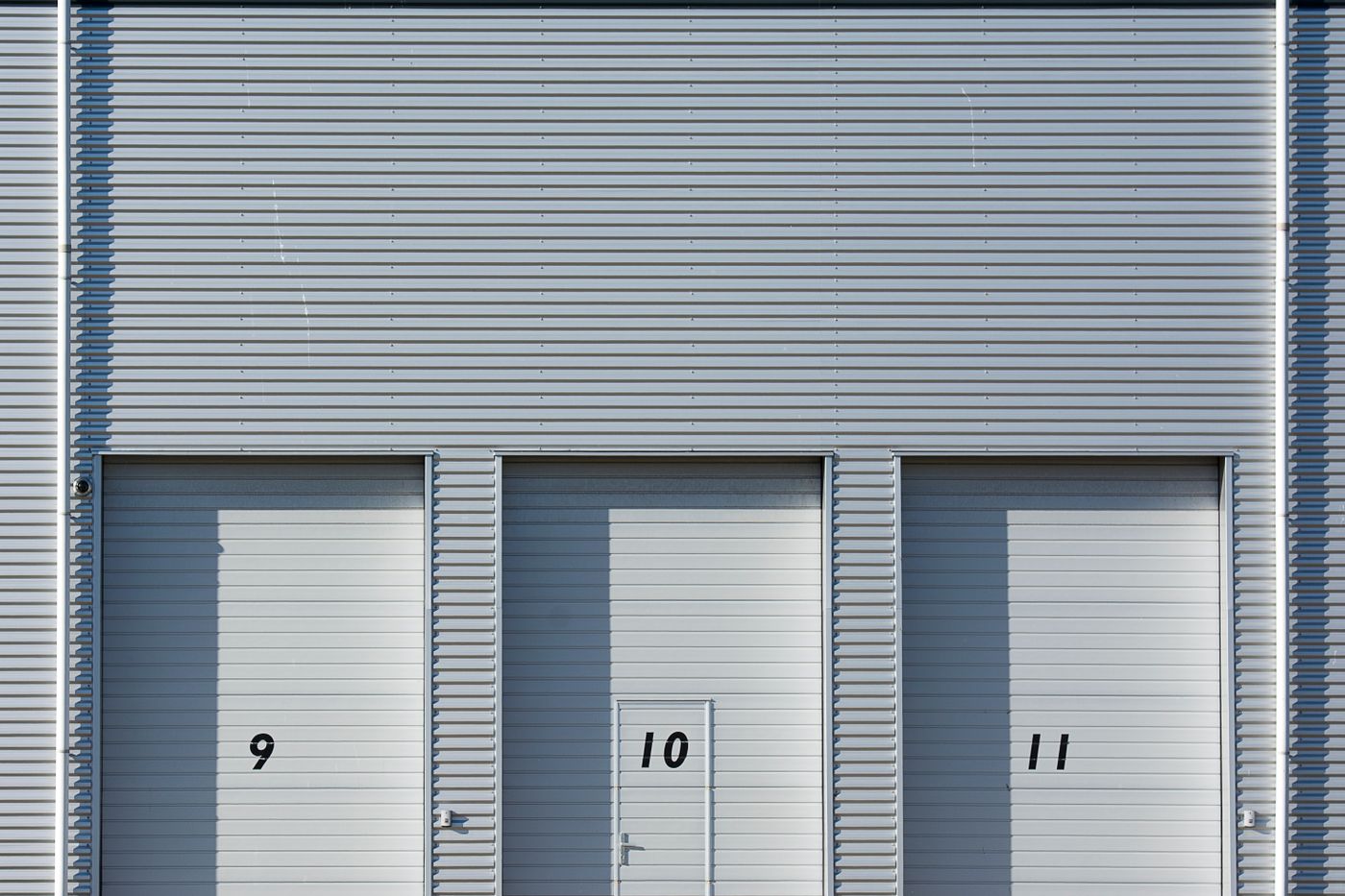 Numbered storage unit doors